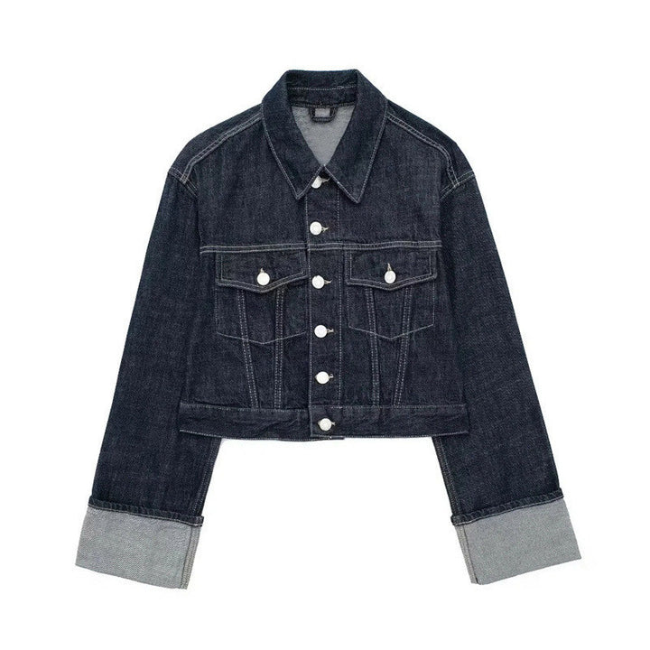 Kvindernes brede denim bukser med opklippede kant Stilla