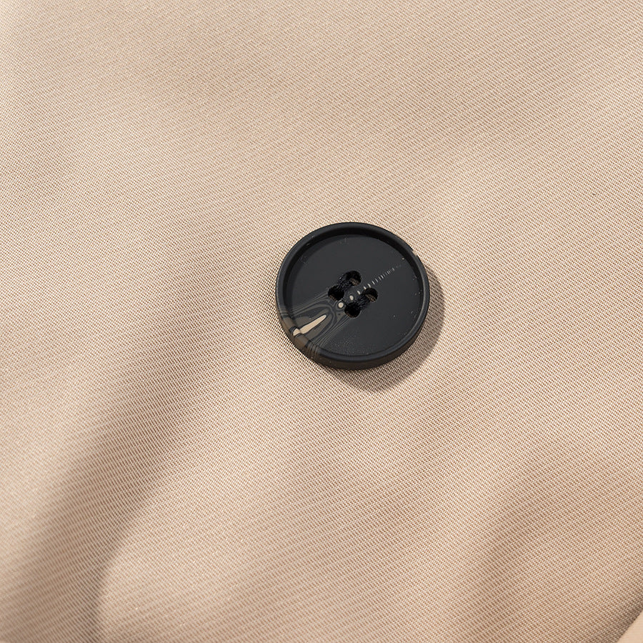 damer trendy cropped trench coat med dobbelt knaplukning Stilla