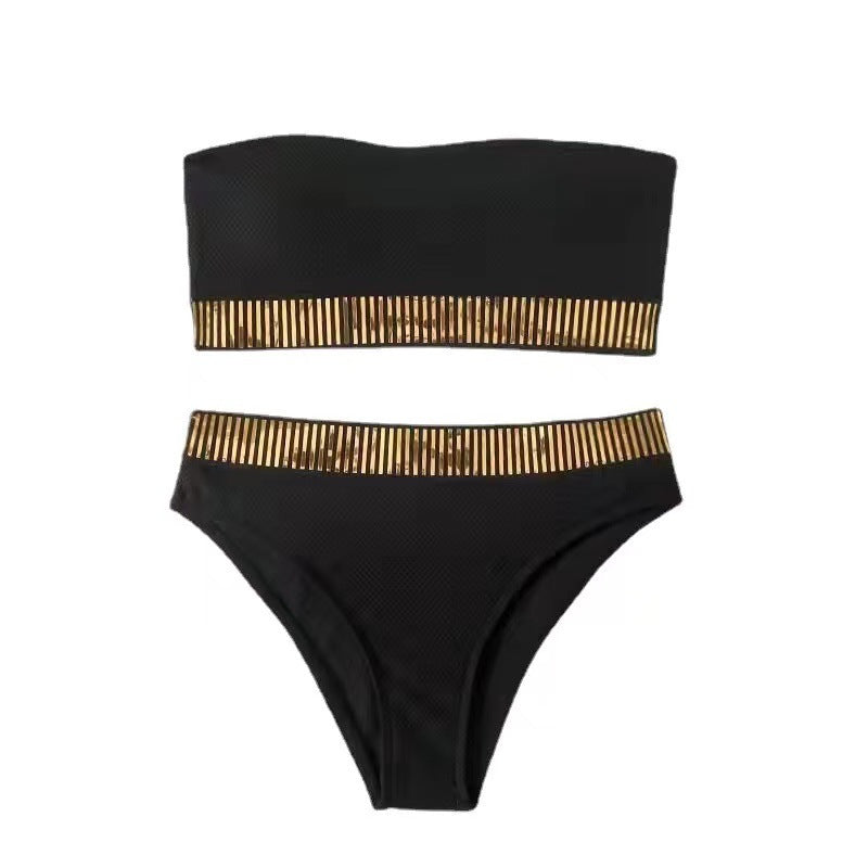 Dame sømløs bandeau-bikini-sæt Stilla