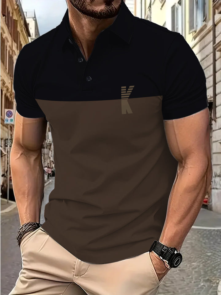 Herrer Poloshirt med moderne farvegradient og åndbare egenskaber Stilla