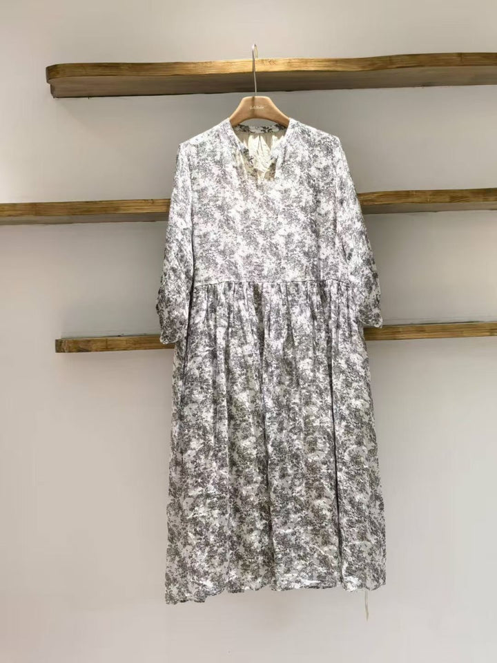 Femme Floral Maxi Kjole Stilla