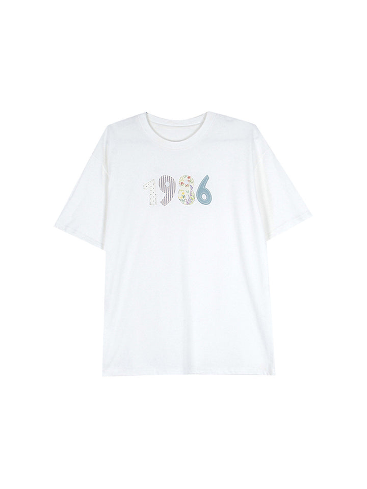 Dame T-shirt med kreativ grafisk tryk og afslappet pasform Stilla