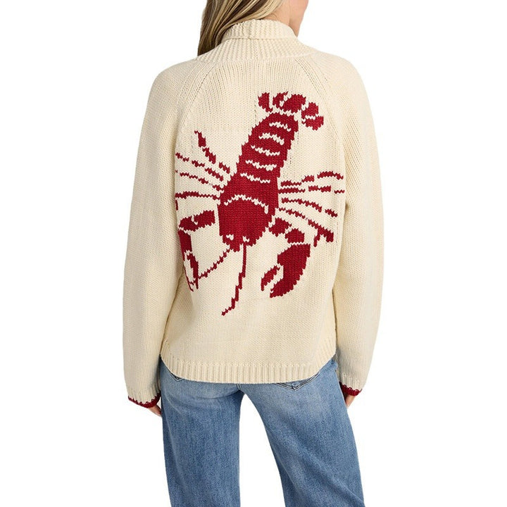 Dame strikpullover med livligt krabbe-design Stilla