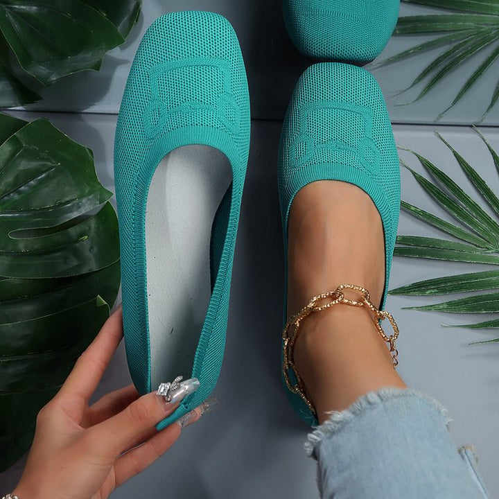 Dame Ballerinas lavet af åndbar strikmateriale Stilla