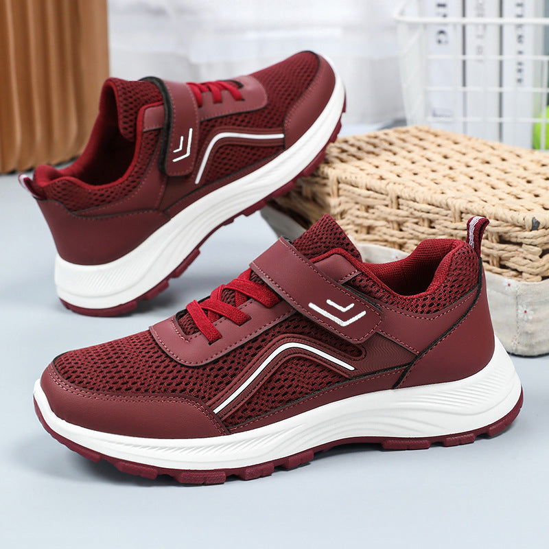 Dame Sporty Sneakers med elastisk velcro og åndbart mesh-overmateriale Stilla