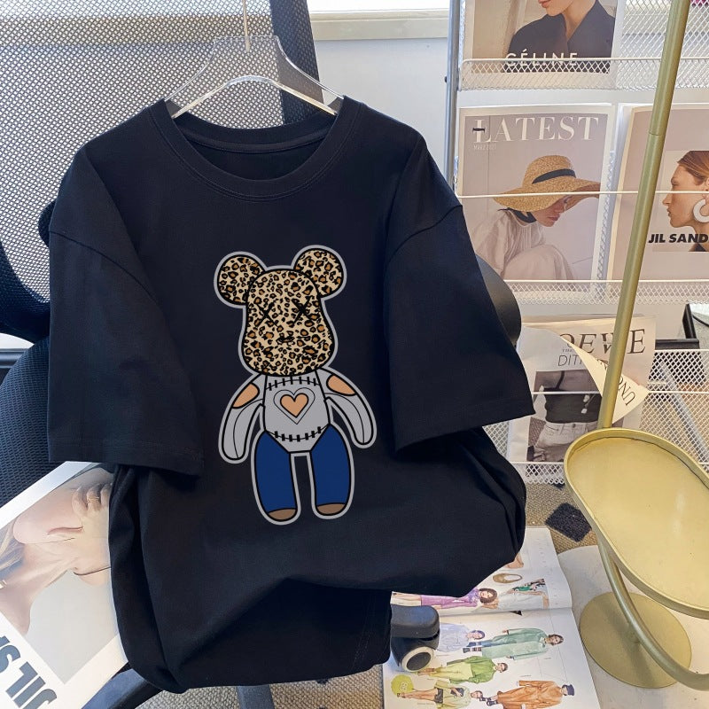 Dame T-shirt med originalt dyremotiv og iøjnefaldende detaljer Stilla