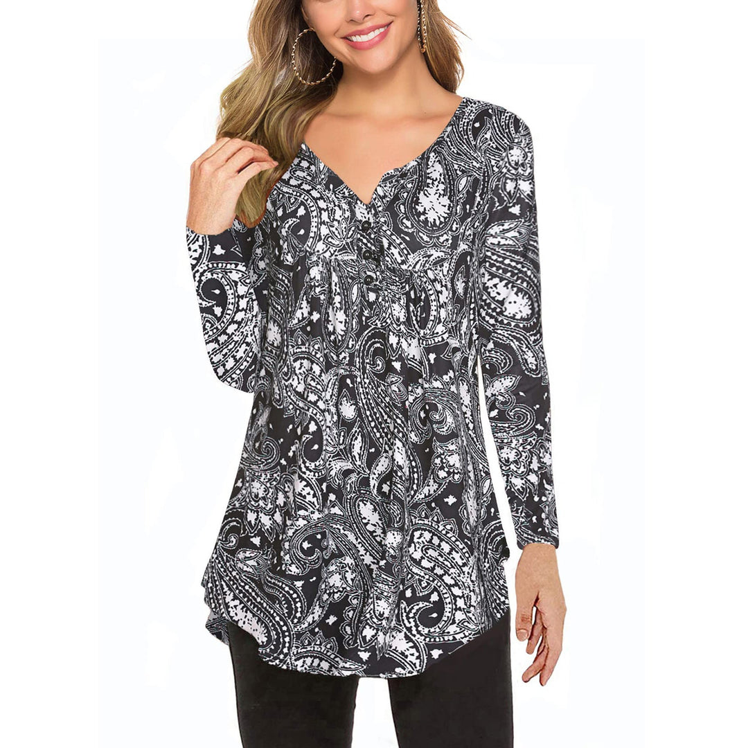 Stilla | Rynket-Top Mælk Silke Print Asymmetrisk Top
