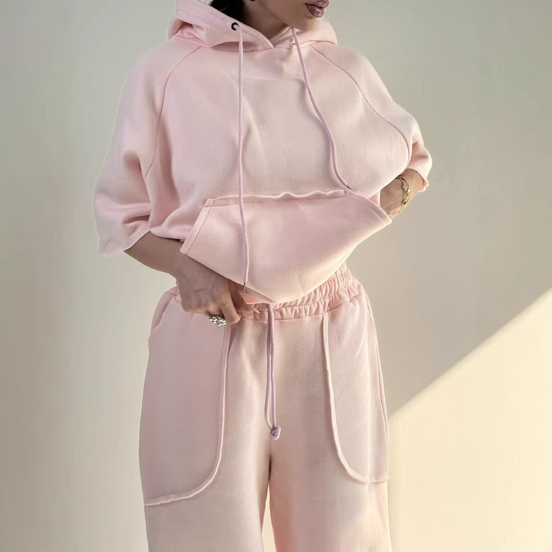 Kvinder Oversized Hætte sweater med Kænguru Lomme og Elastisk Bund Skovae