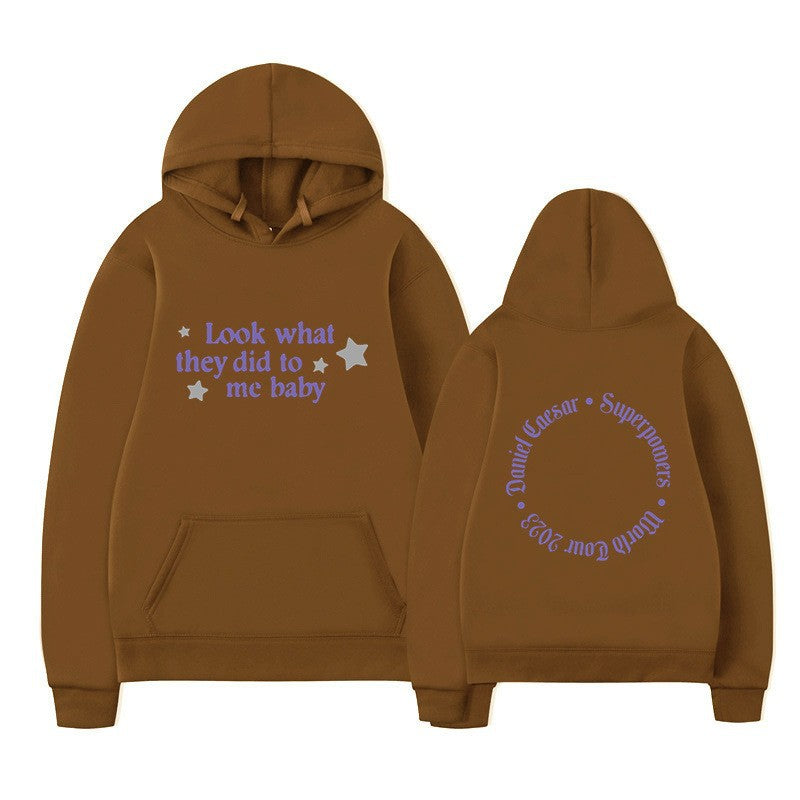 Kvinders hætte sweatshirt med kreativt slogan og unikt design Skovae