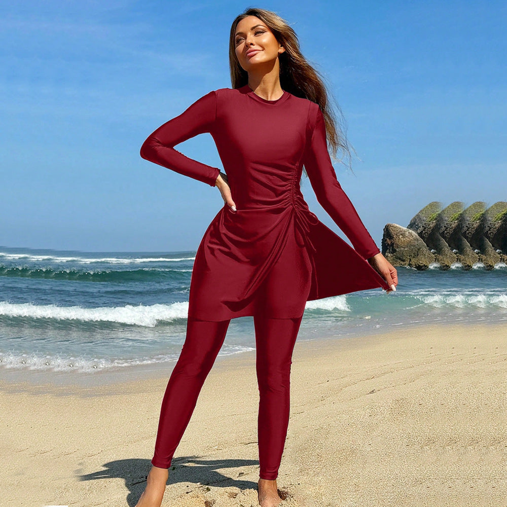 Damer Sporty Strandoutfit med moderne indpakningsdesign Skovae