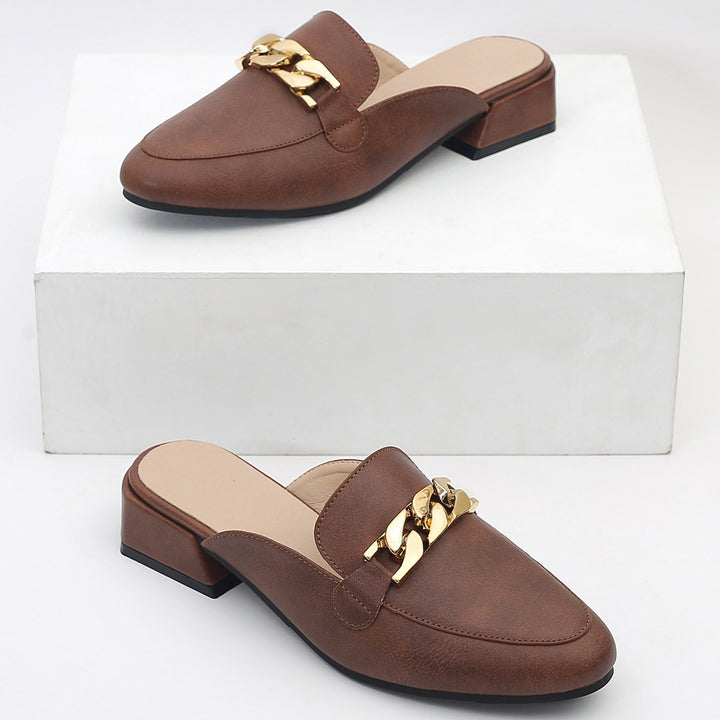 Damer Slip-On Mules med dekorativ kæde Stilla