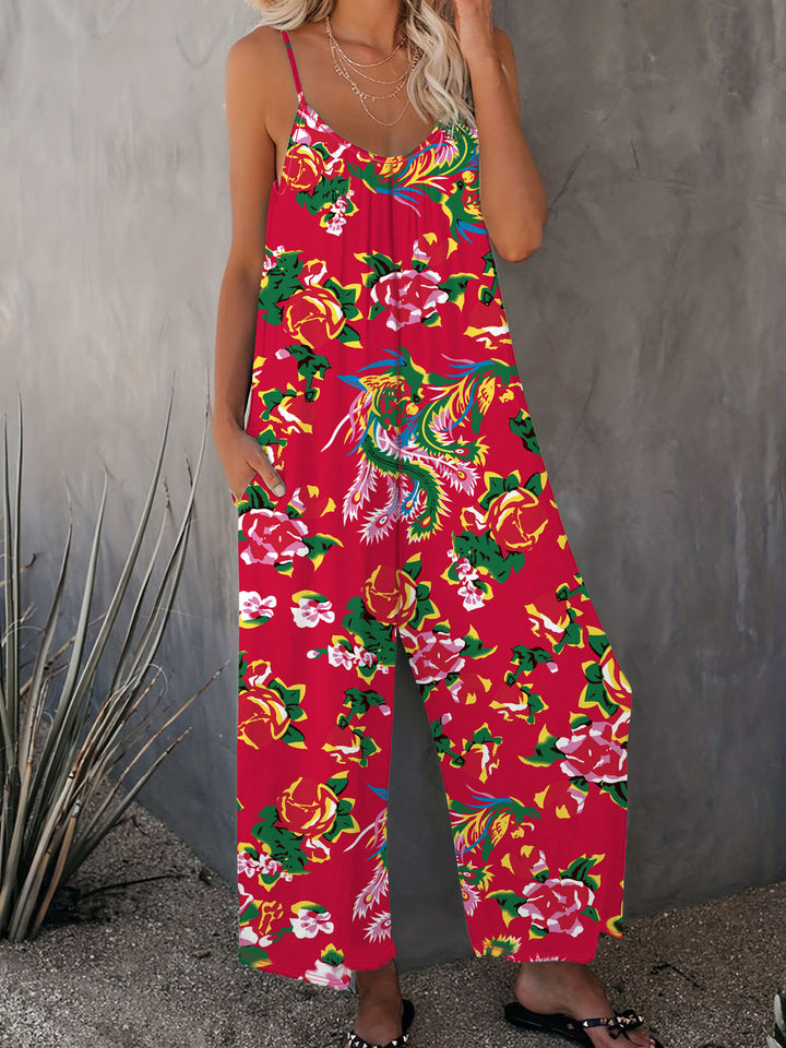 Dame Luftig Jumpsuit med floralsk mønster og afslappet snit Stilla