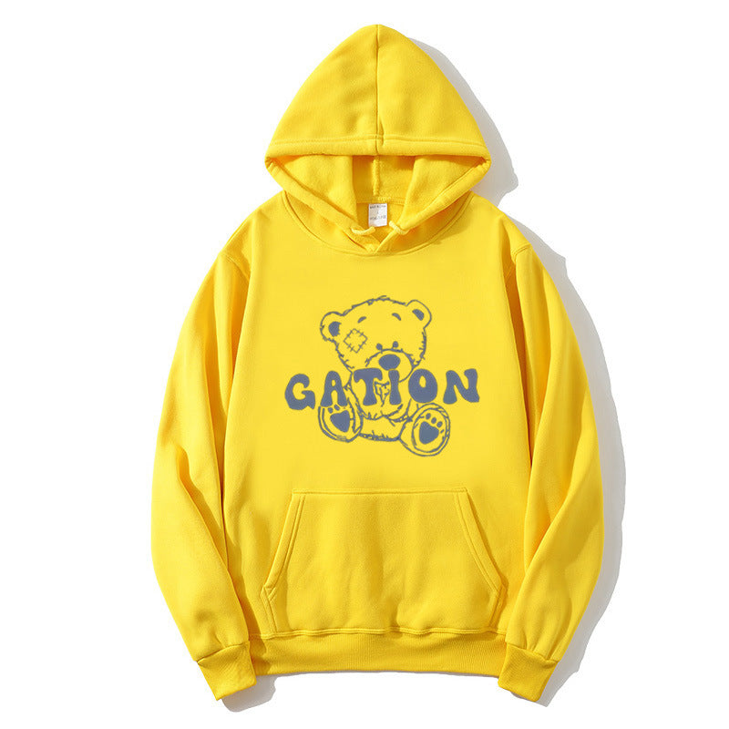Kvinders hoodie med sødt bjørnemotiv Skovae