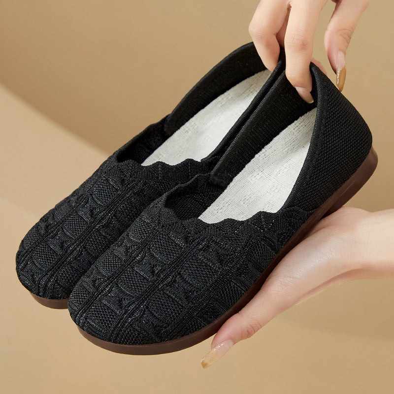 Femme Slip-On Komfort Vandresko med fleksibelt strik-overmateriale Stilla