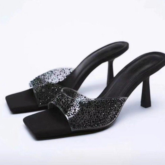 Dame Glitrende High Heels Sandaler Stilla