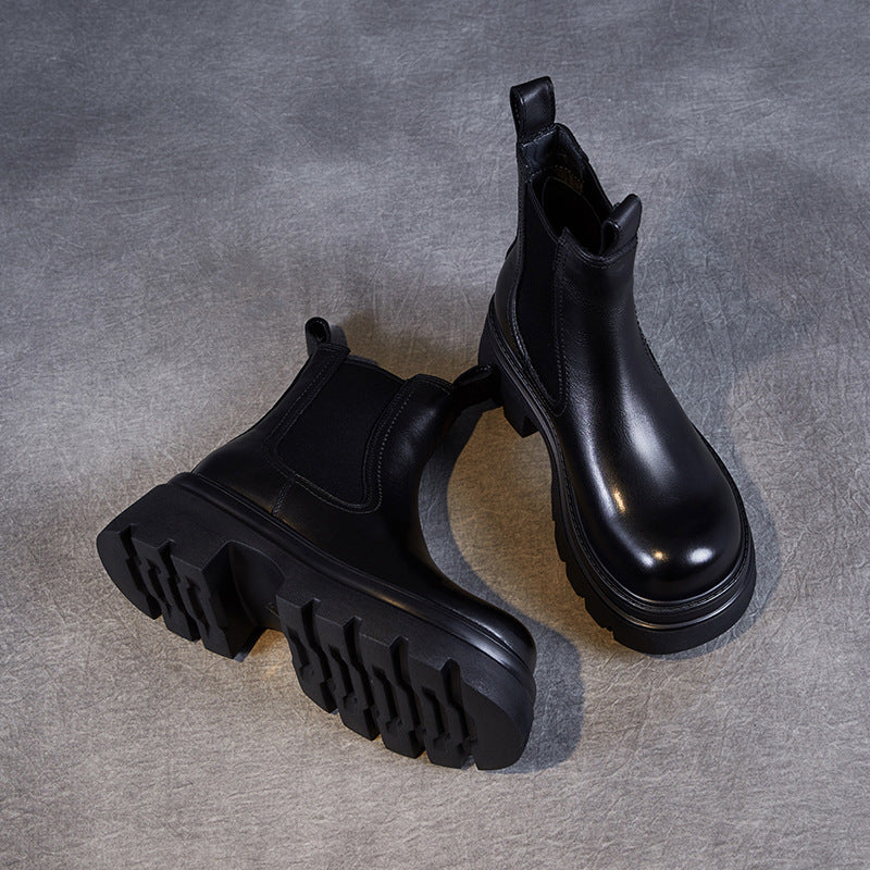 Dame Chunky Sole Chelsea Støvler med elastiske sidepaneler Stilla