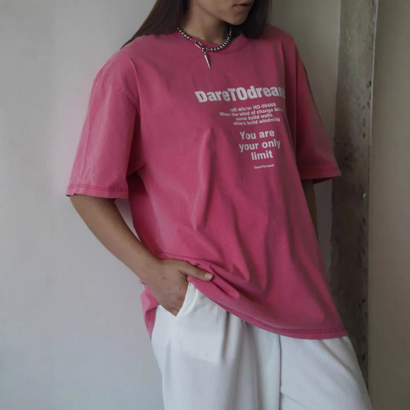 Dame T-shirt med inspirerende citatdesign Stilla