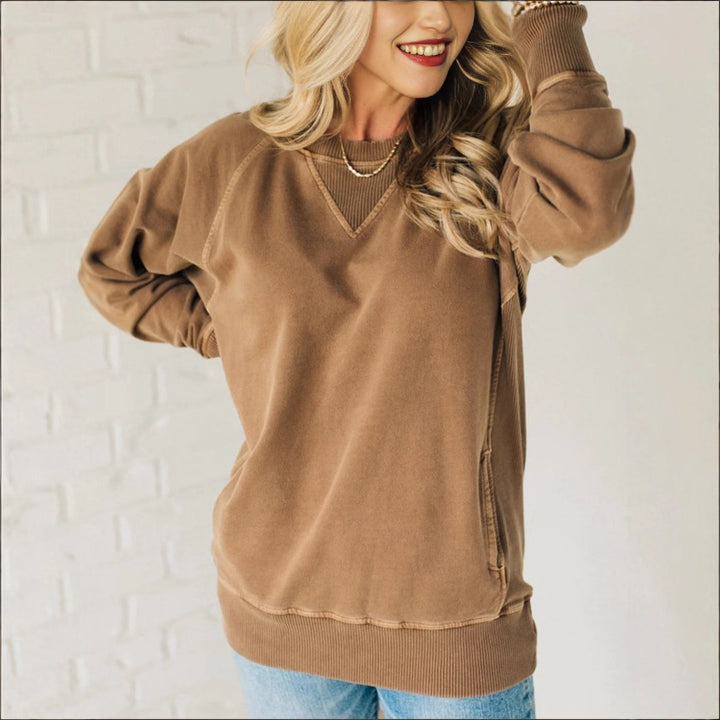 Kvinders komfortable oversized sweatshirt med afslappet design Stilla