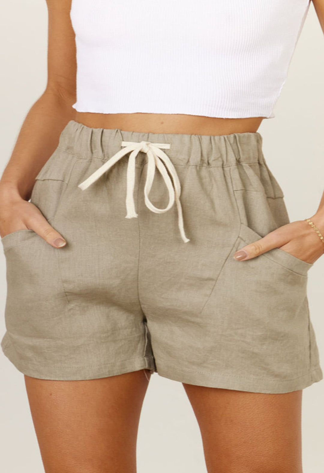 Dame afslappede shorts med elastisk talje og praktiske lommer Stilla