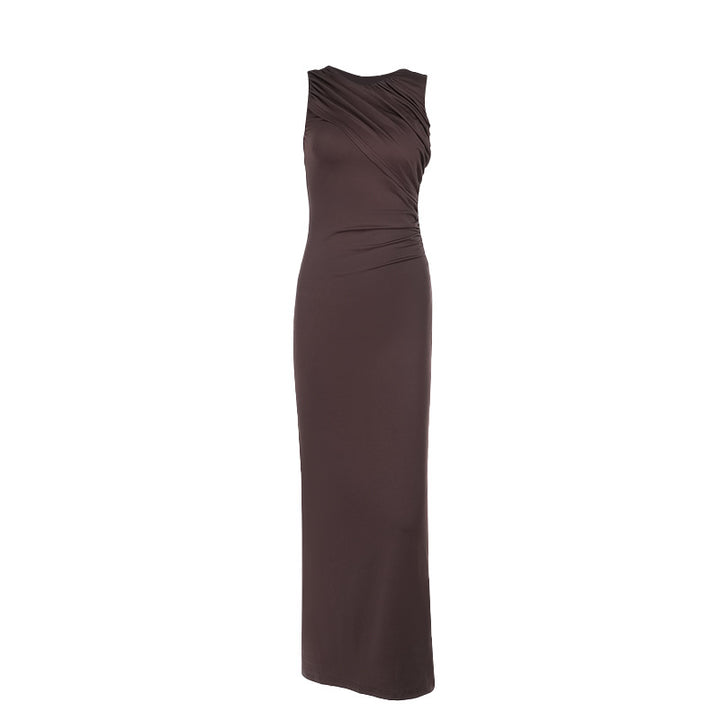 Damer Kropstight Draperet Maxi Kjole Stilla