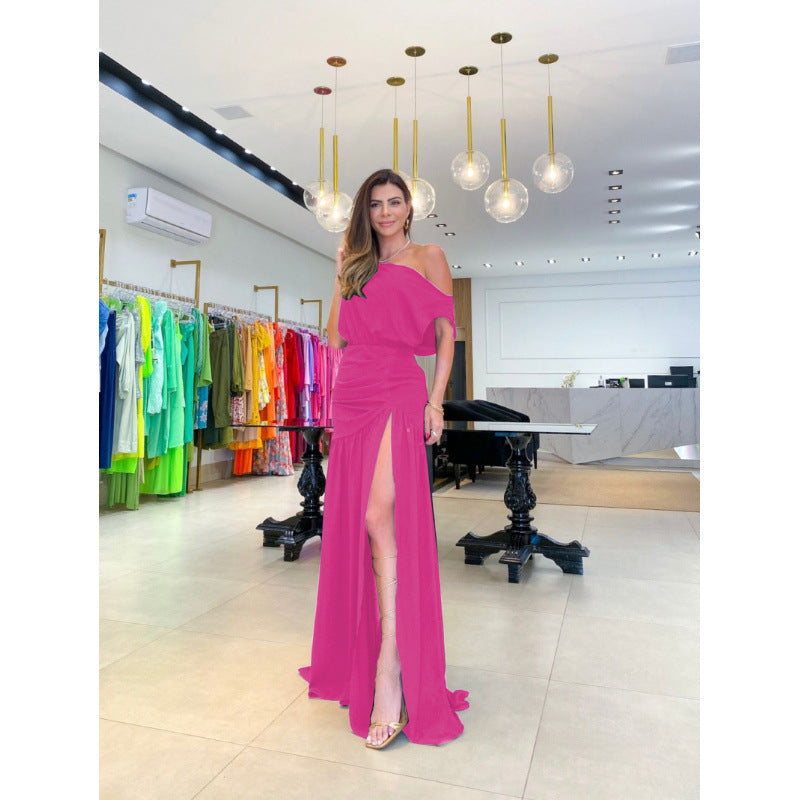 Damer Elegant Off-Shoulder Maxikjole Stilla
