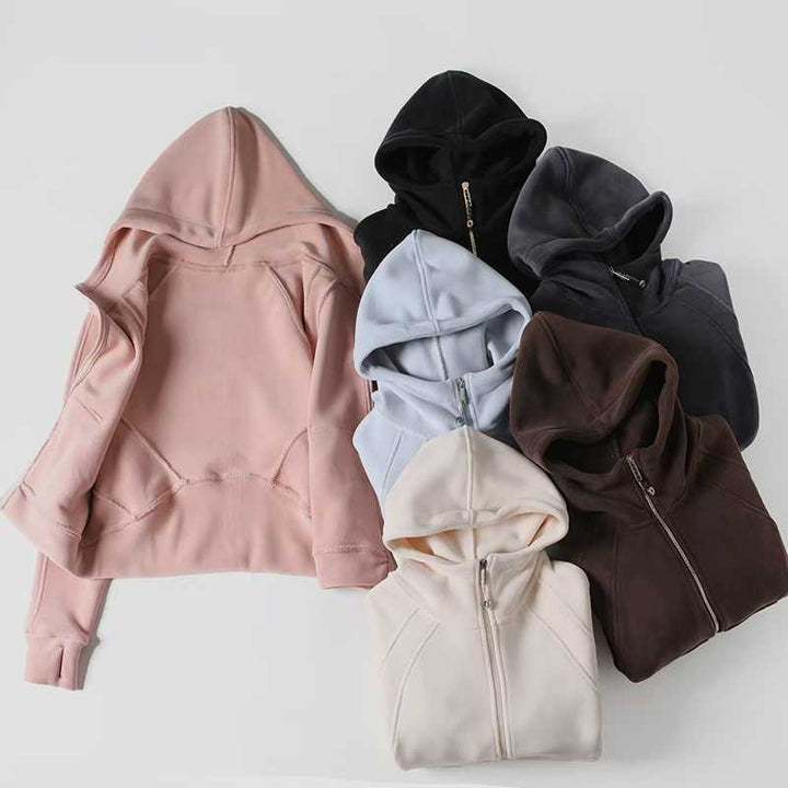 Kvindernes sporty zip hoodie med hyggeligt foer Stilla