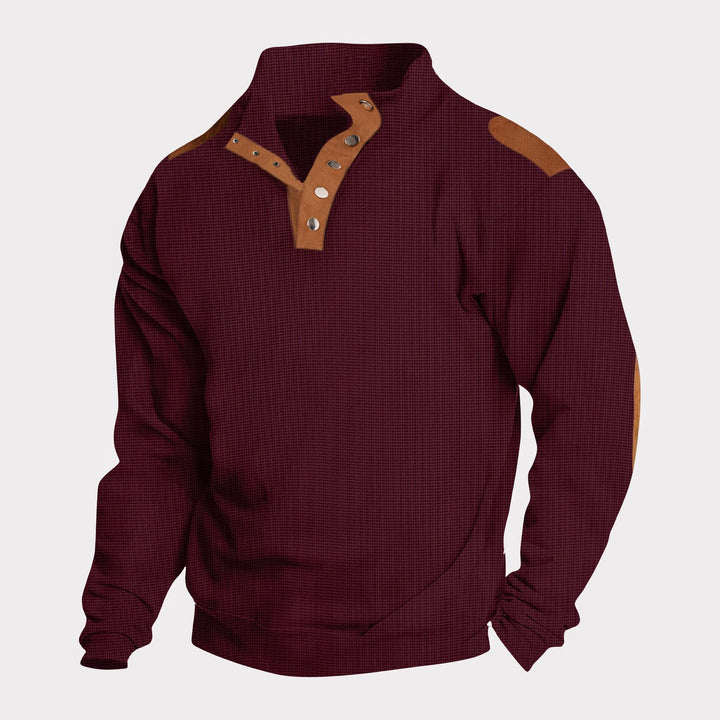 Herre afslappet pullover med moderne krave Stilla