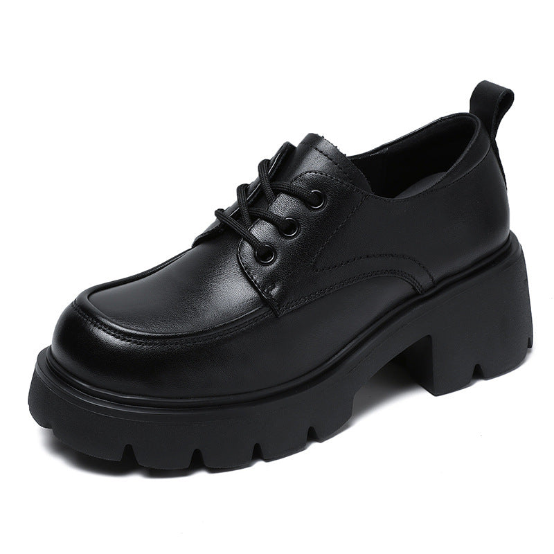 Dame Chunky Heel Snørebånd-Oxfords Stilla