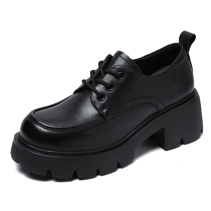 Dame Chunky Heel Snørebånd-Oxfords Stilla
