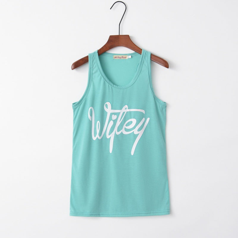 Kvinders tanktop med trendy tekst Stilla