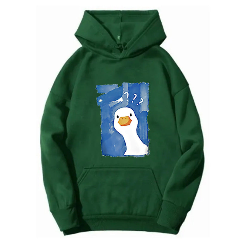Kvinders hoodie med legende andemotiv Skovae 1772613013