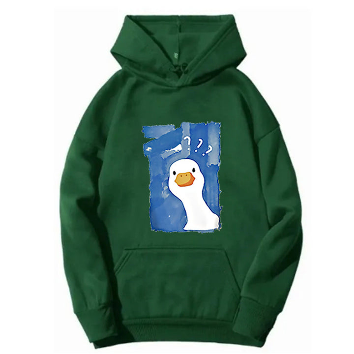Kvinders hoodie med legende andemotiv Skovae 1772613013