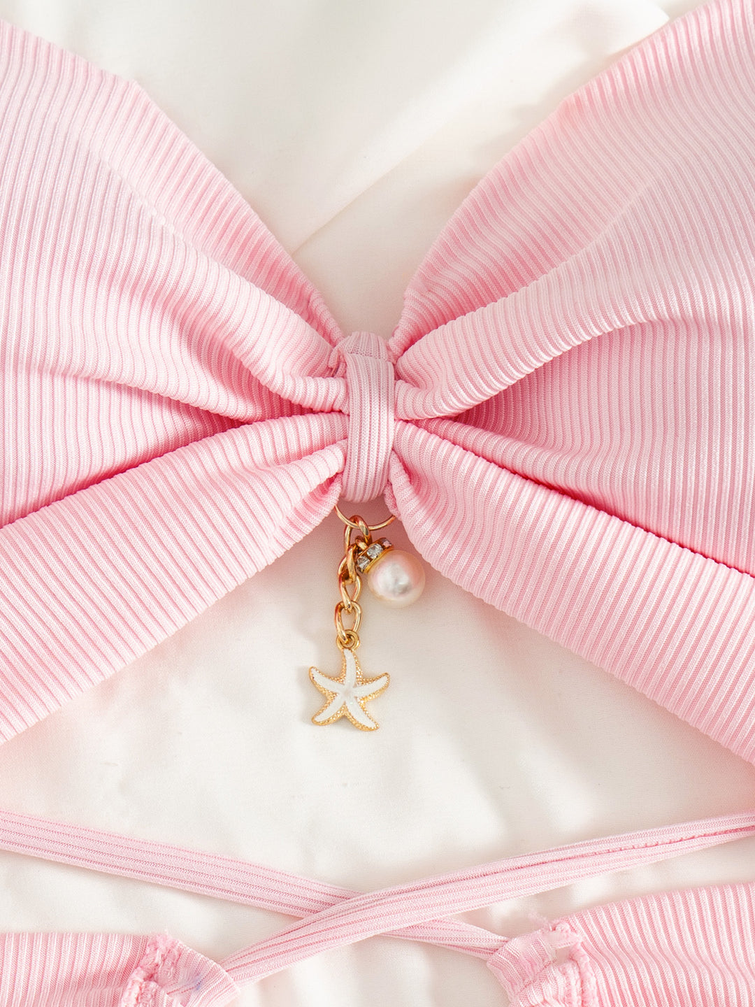 Dame Bandeau-bikini-sæt med stilfuld knude og justerbare stropper Stilla