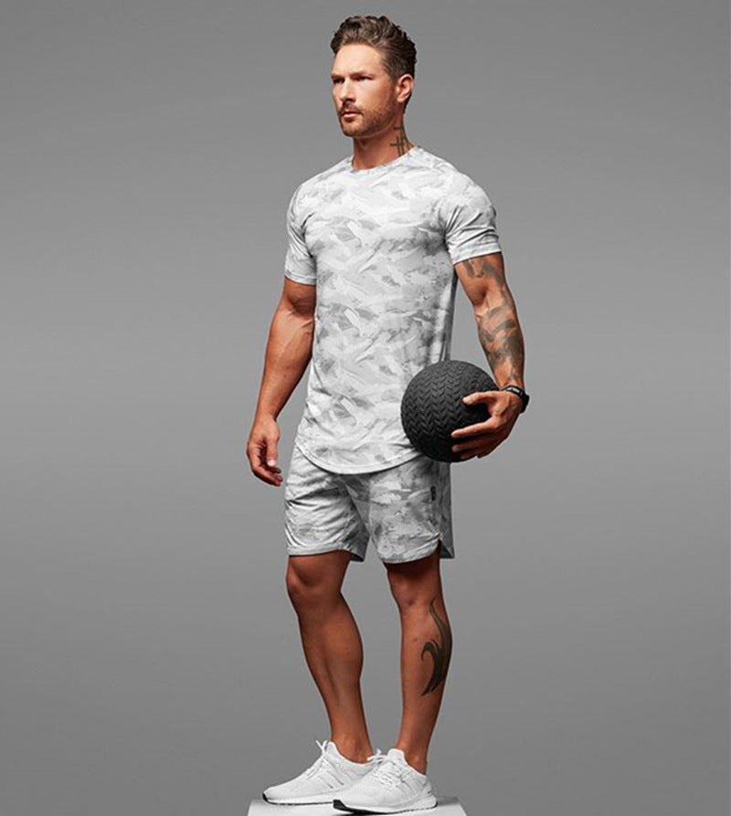Herrer Sporty Korte Shorts med praktiske sidelommer og elastisk talje Stilla
