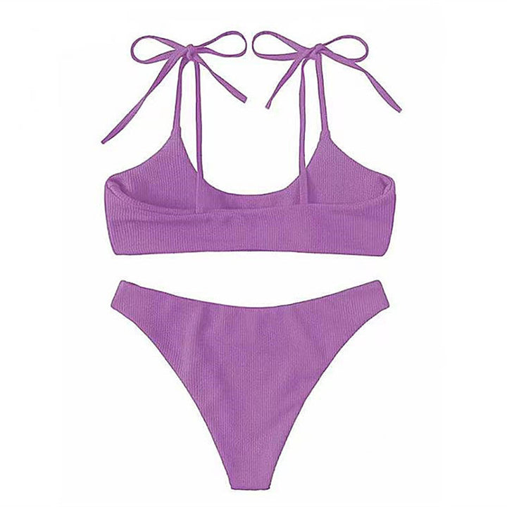 Kvinder Ribbet String-Bikini-Sæt Stilla