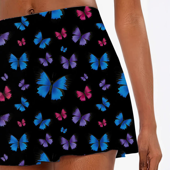 Dame sommerfugltryk Active Skort Stilla