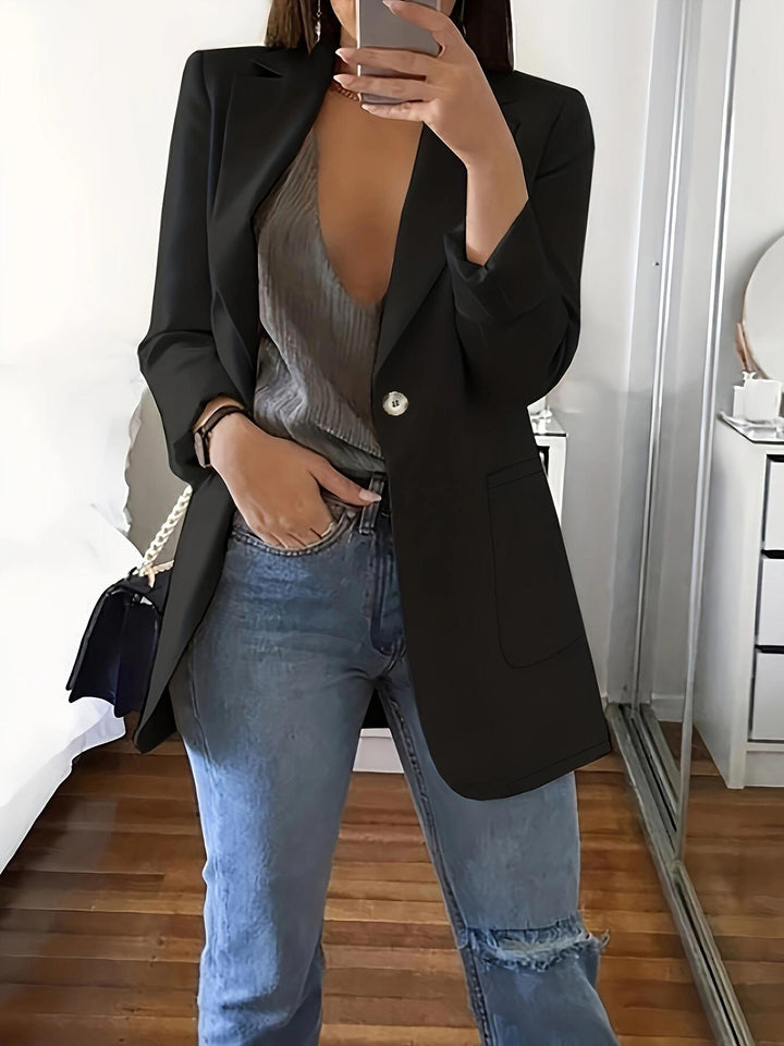Dame moderne Oversize-blazer med elegant snit og praktiske lommer Stilla