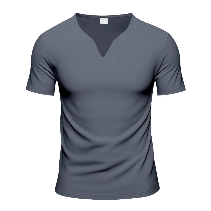 Herrer Sportslig V-Uden V-hals T-shirt i åndbart materiale Stilla
