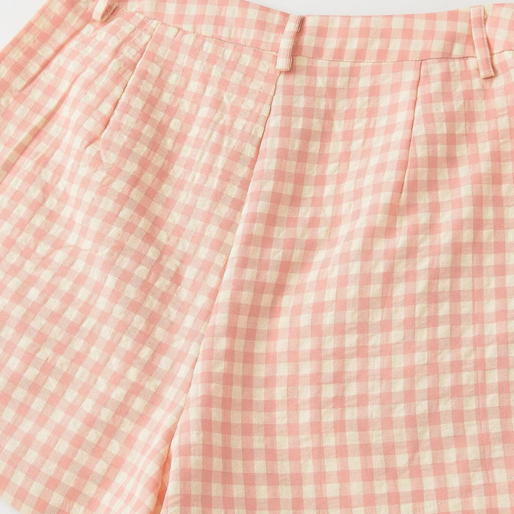 Dameternede shorts med høj talje og stilrent snit Skovae