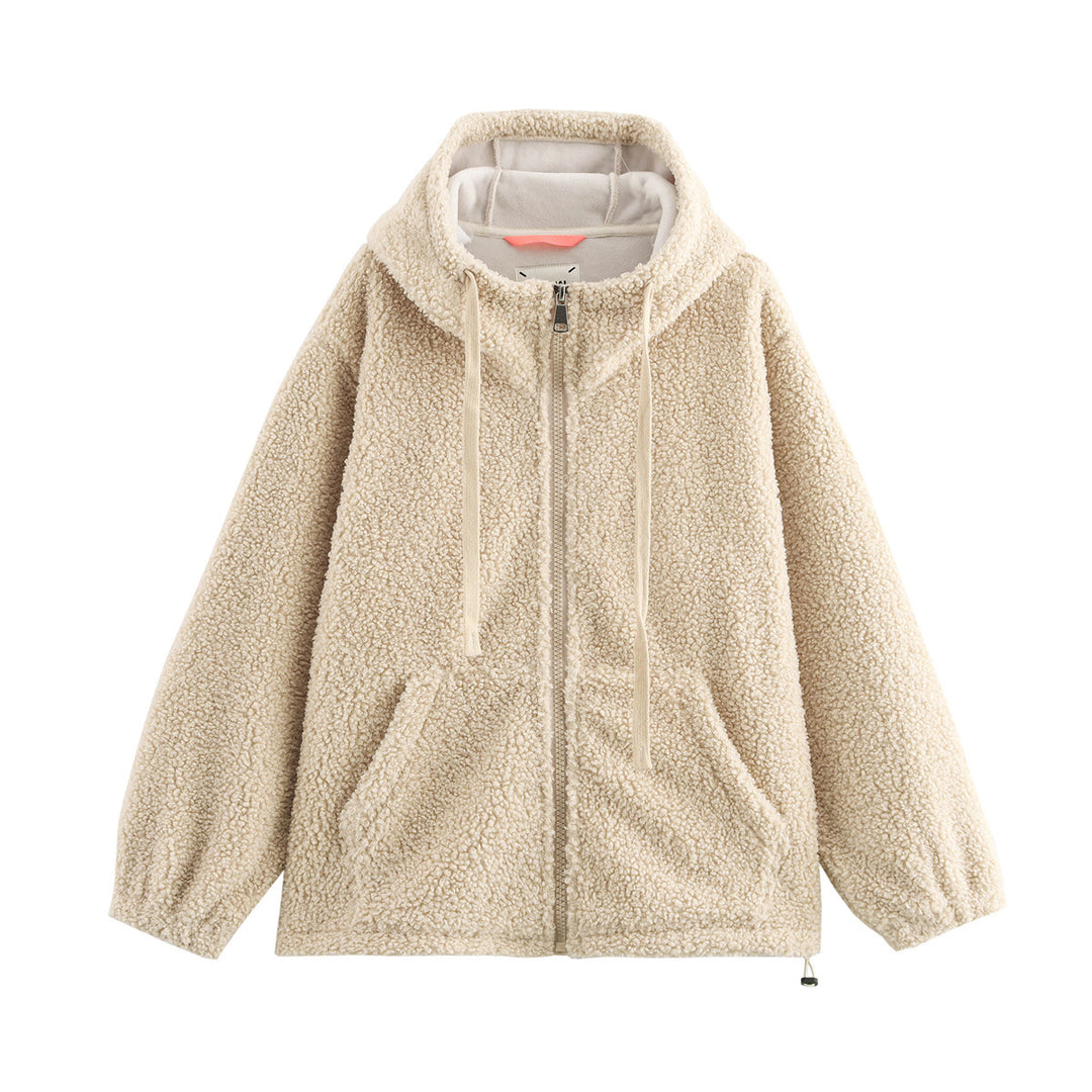 Femme Cozy Sherpa Hoodie Jakke Stilla