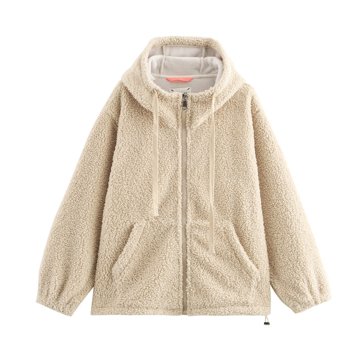 Femme Cozy Sherpa Hoodie Jakke Stilla