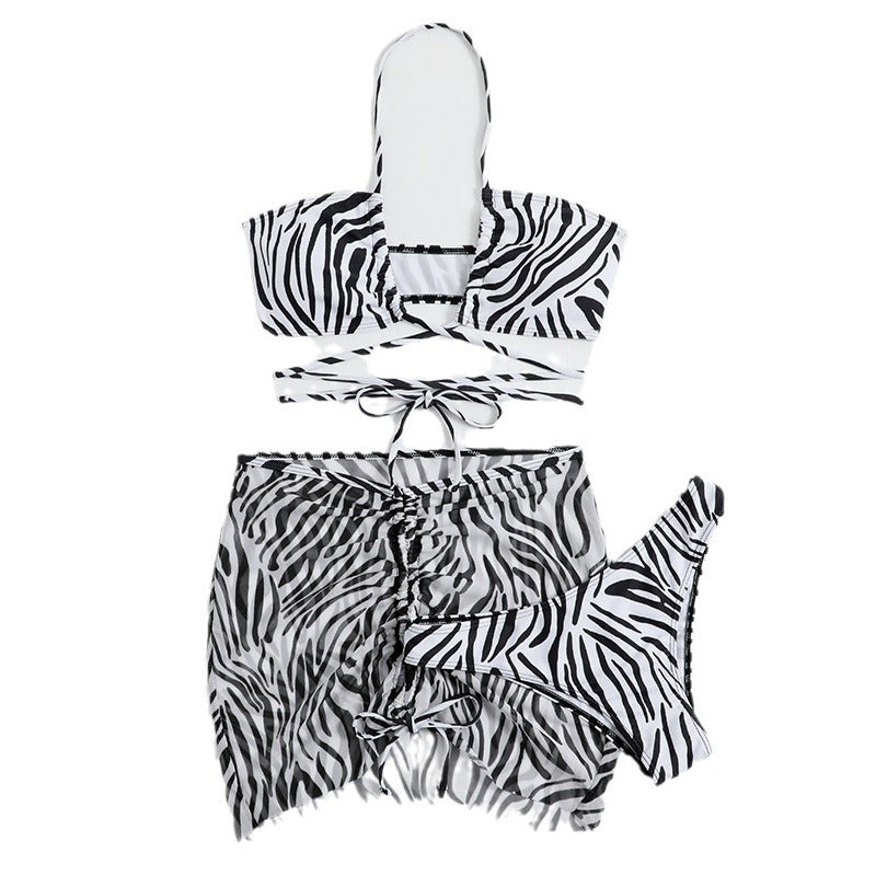 Dame bikini-sæt med justerbare snøre detaljer og transparent omslagskort mulighed Stilla