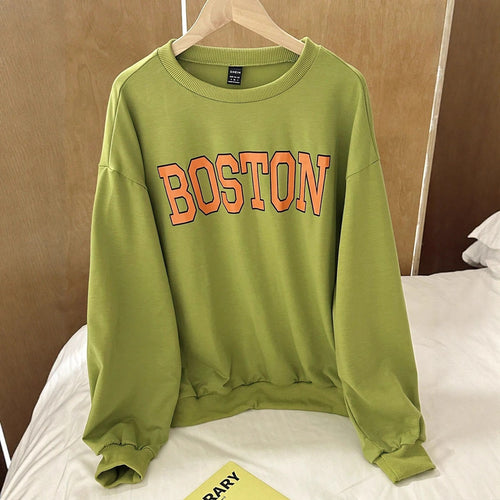 Kvindernes afslappede sweatshirt med iøjnefaldende bogstaver Stilla