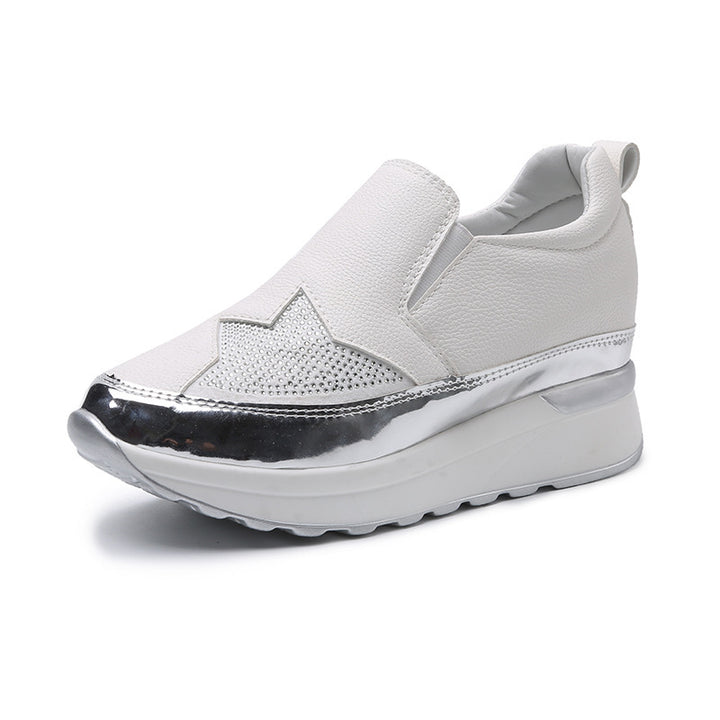 Dame Slip-On Fashion Sneakers med moderne stjerne-design og komfortabel dæmpning Stilla