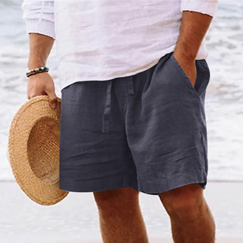 Herre afslappede linned-shorts med praktiske sidelommer Stilla
