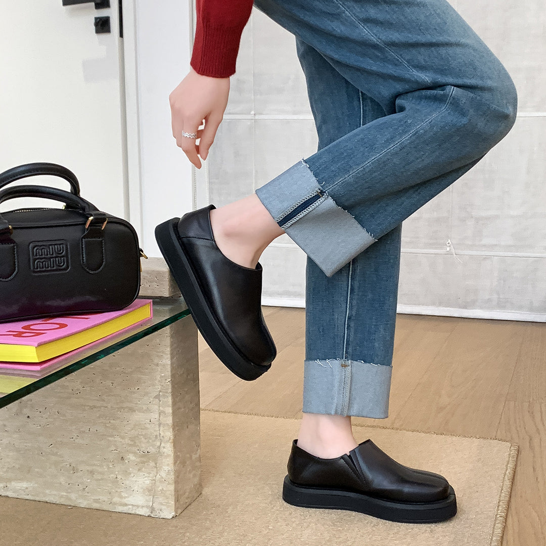 Femme Contemporary Slipper-Læder-Sneaker Stilla