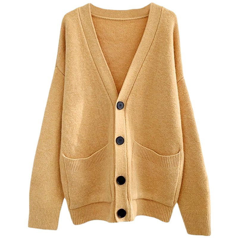 Femme Cozy Chic Knap-Front Strikcardigan Stilla