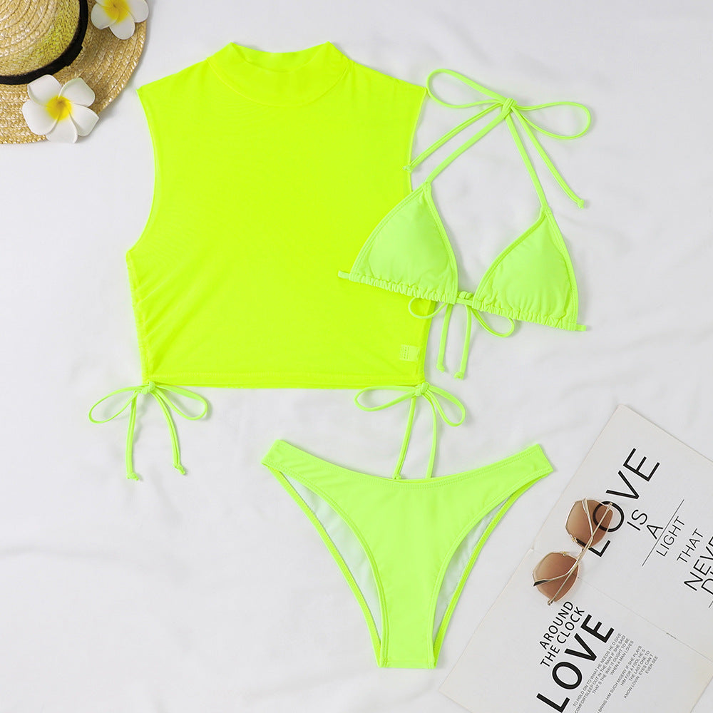 Dame Bikini-sæt med moderigtigt crop top og rygsnøring Stilla