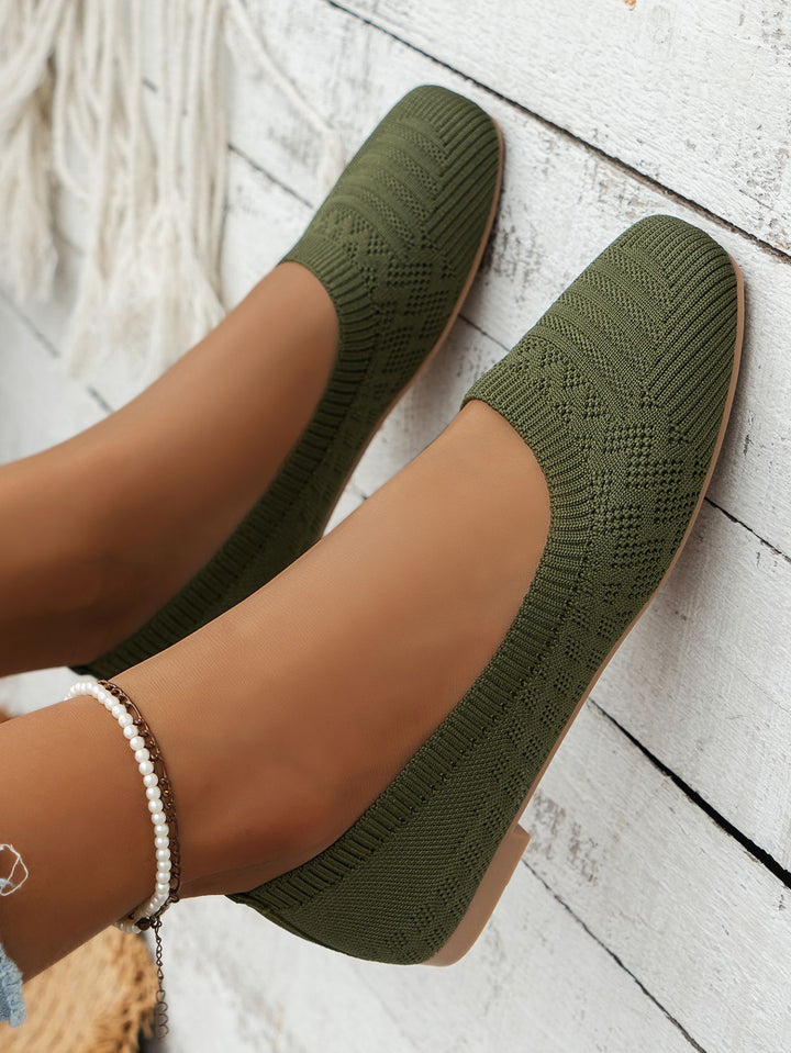 Dame Behagelige og elegante Ballerinas lavet af elastisk strikmateriale Stilla