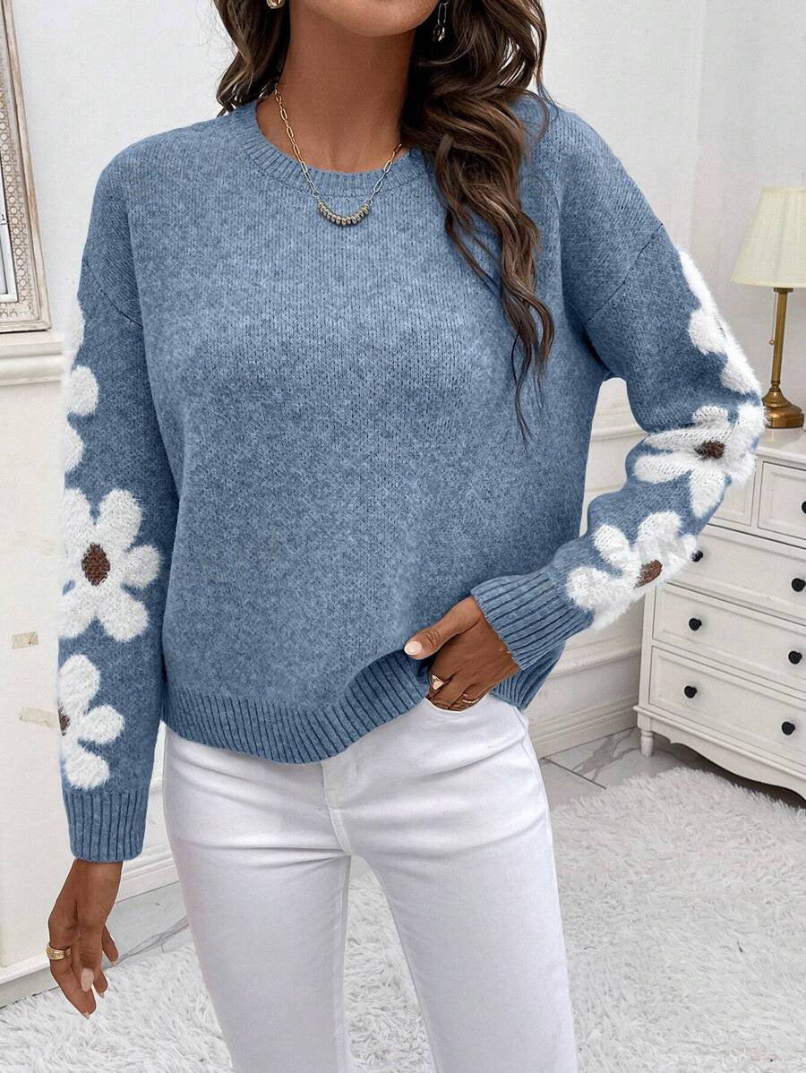 Stilla | Bequemer Sweater mit Blumenmuster